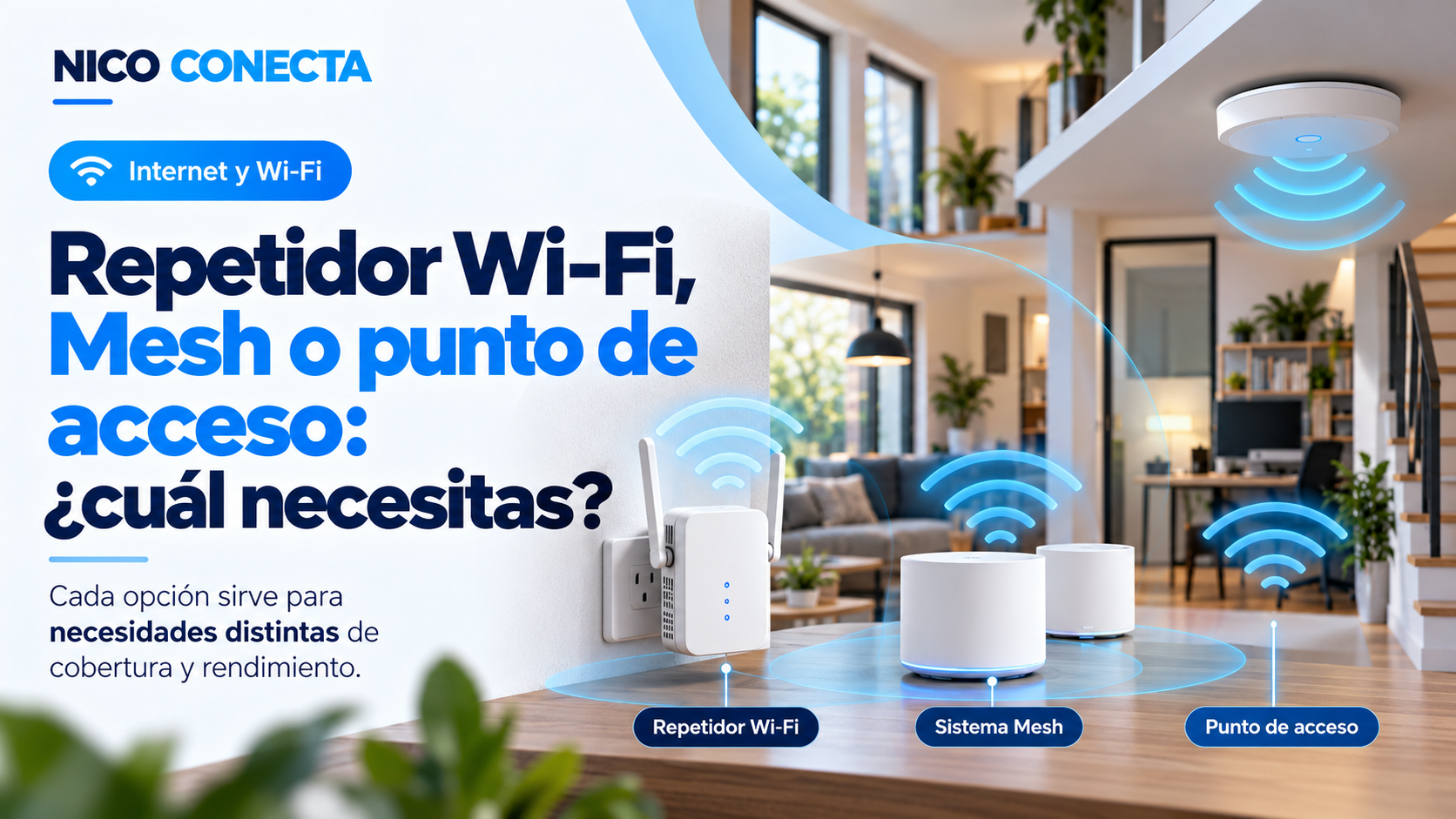 ¿Tu Wi‑Fi no llega bien a toda la casa?